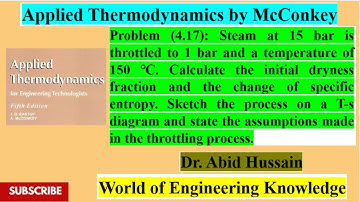 Calculate the "x" and change of specific entropy. (|Problem 4.17| Applied Thermodynamics by McConkey
