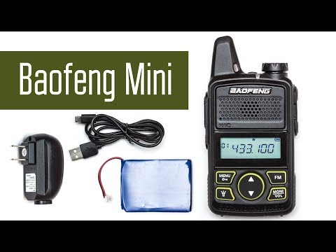 Baofeng Mini BF T1   очень маленькая радиостанция- Проверка- разборка- обзор-