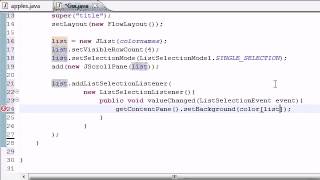 Java Programming Tutorial   71   JList Program