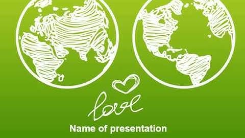 Peace Love PowerPoint Template by PoweredTemplate.com