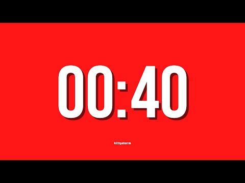 40 second TIMER with ALARM | 1080p | Countdown | kitty alarm studio
