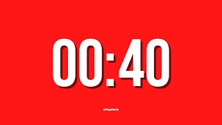 40 second TIMER with ALARM | 1080p | Countdown | kitty alarm studio