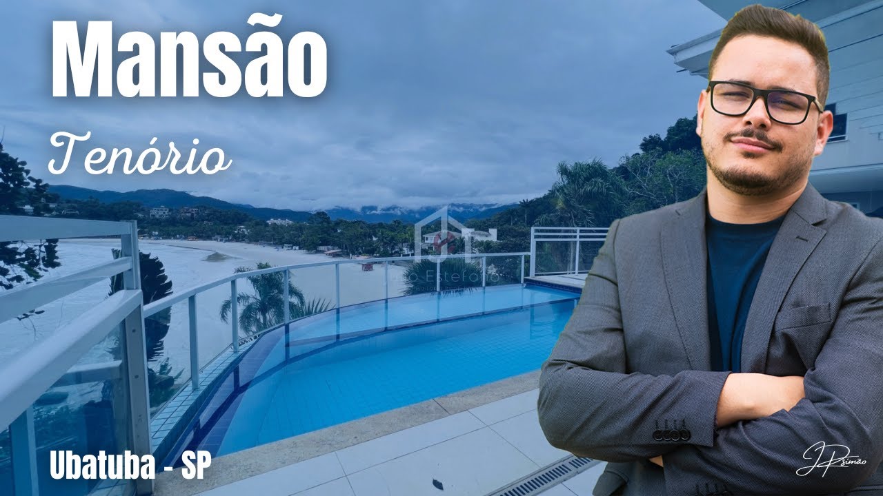 Mansão mobiliada, 17 Dormitórios (15 Suítes) & Piscina - Tenório - Ubatuba #11229