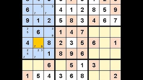 How to Solve Los Angeles Times Sudoku Impossible June 28, 2020 - XY-Wing