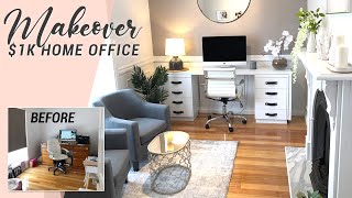 Home Office Makeover on a budget | Hamptons inspired office
