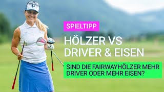 Fairway woods compared to irons and driver