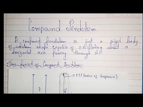 Compound Pendulum ||