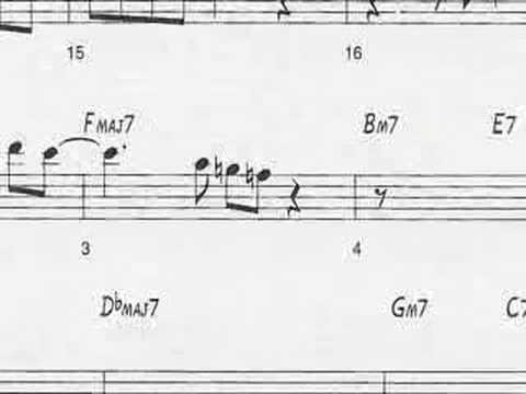 Animated Sheet Music: "Giant Steps" by John Coltrane