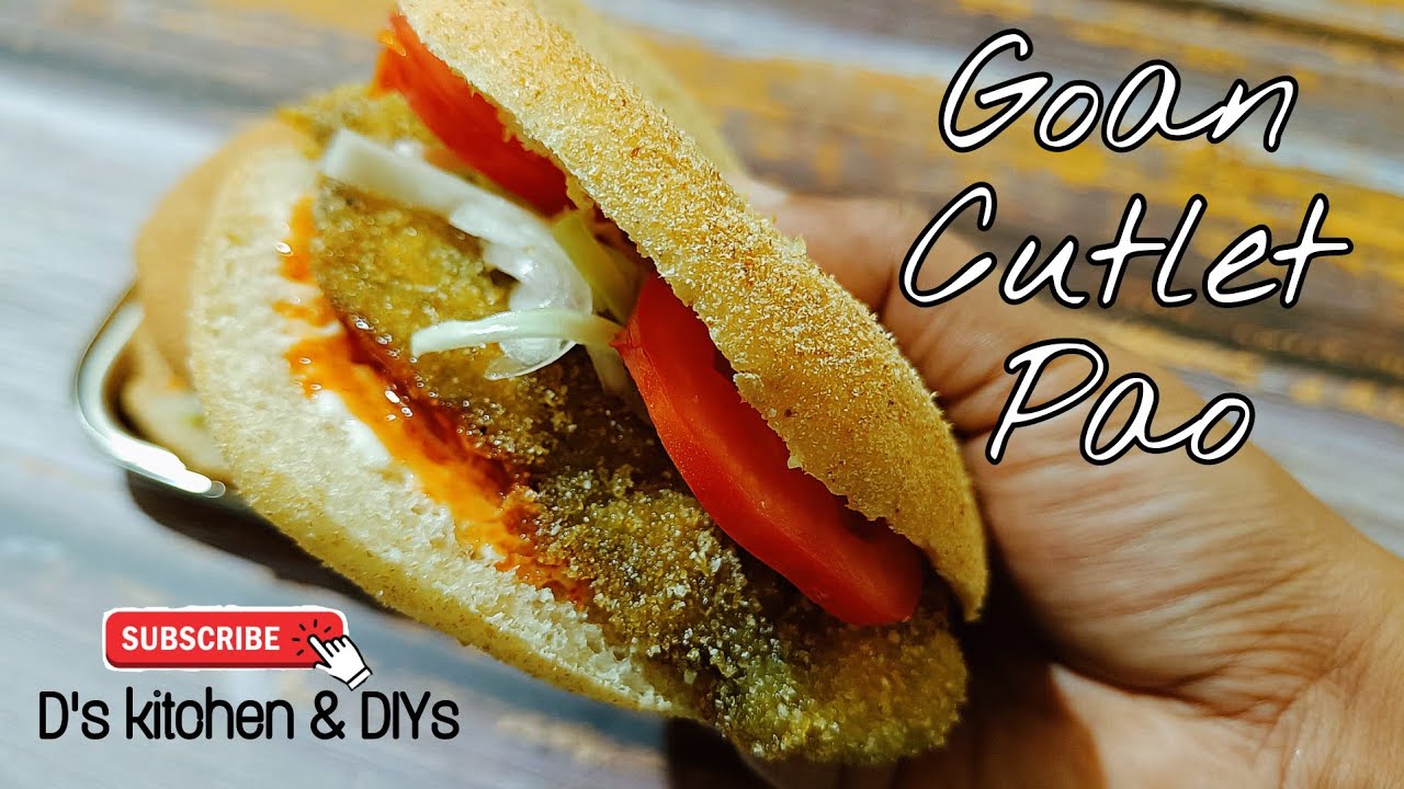 Goan cutlet pao Chicken cutlet pav Goan street food recipe 