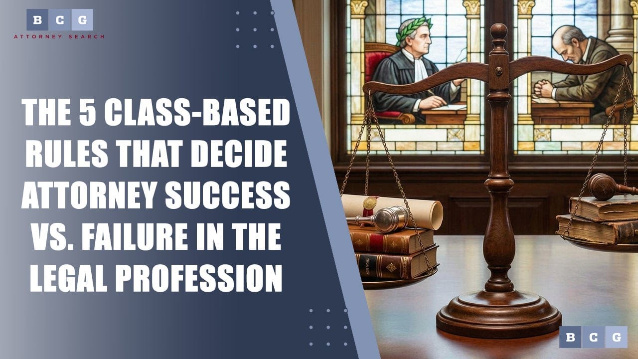 The 5 Class Based Rules That Decide Attorney Success vs  Failure in the Legal Profession