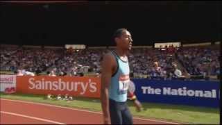 Mohammed Aman wins the 800 meters race in Birmingham, june 30 2013.