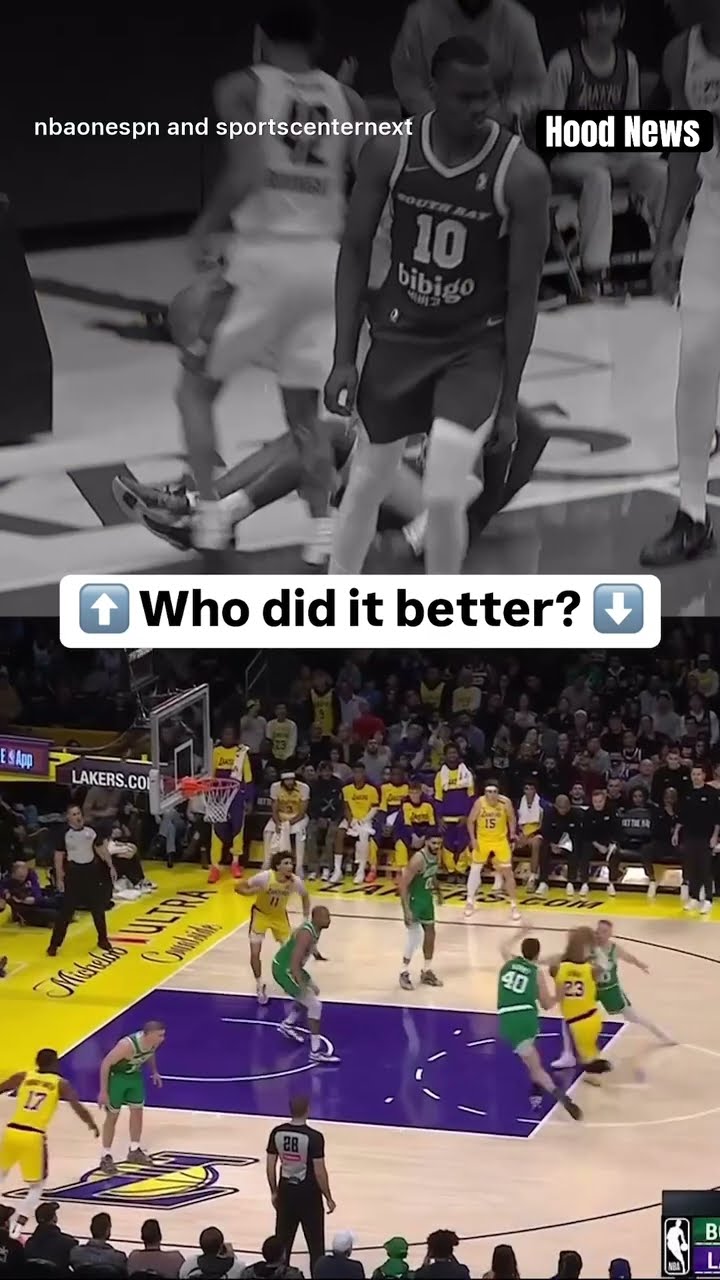Who did it better? #hoodnews #bronnyjames #lebronjames #NBA #gleague #basketball #sports #how #wow