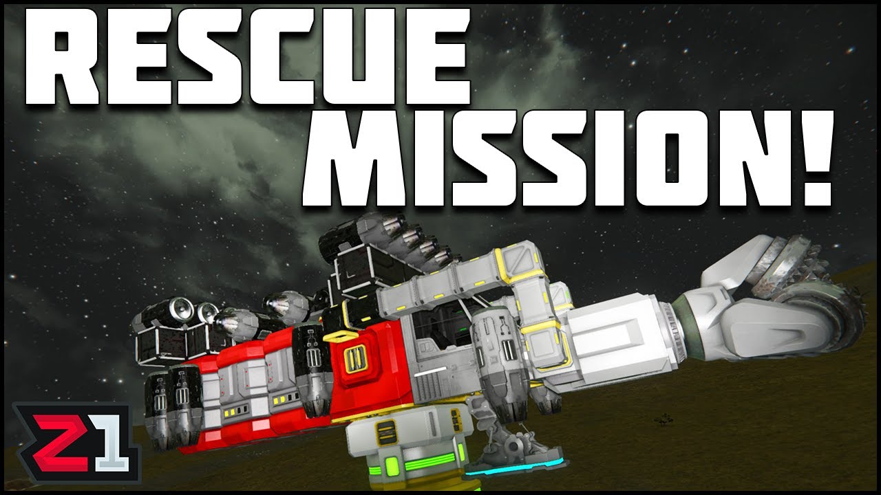 Rescue Mission to Save the Miner ! Space Engineers Ep.8 | Z1 Gaming