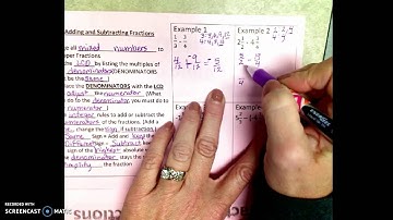 Adding & Subtracting Fractions Foldable