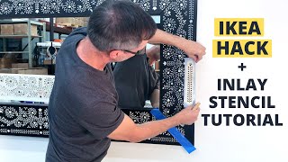 How To Stencil Ikea Mirror With Inlay Stencils for Easy DIY Project