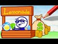 Pencilmate  pencilmiss  ice cream candy  lemonade compilation  sweet cartoons 2020