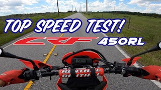 2022 Honda CRF450RL Top Speed and High Speed Road Handling | How fast does it go?