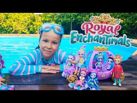Enchantimals Royal купаются на POP IT Куклы Энчантималс в Бассейне с Катей