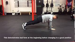 Tall plank (front leaning rest)
