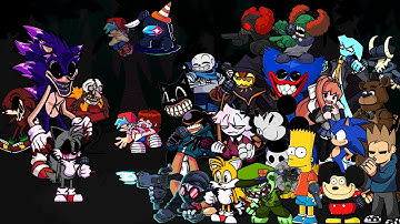 FNF Triple Trouble - But Everyone Sings It 🎤 (Different Characters Sing It)VS Sonic exe