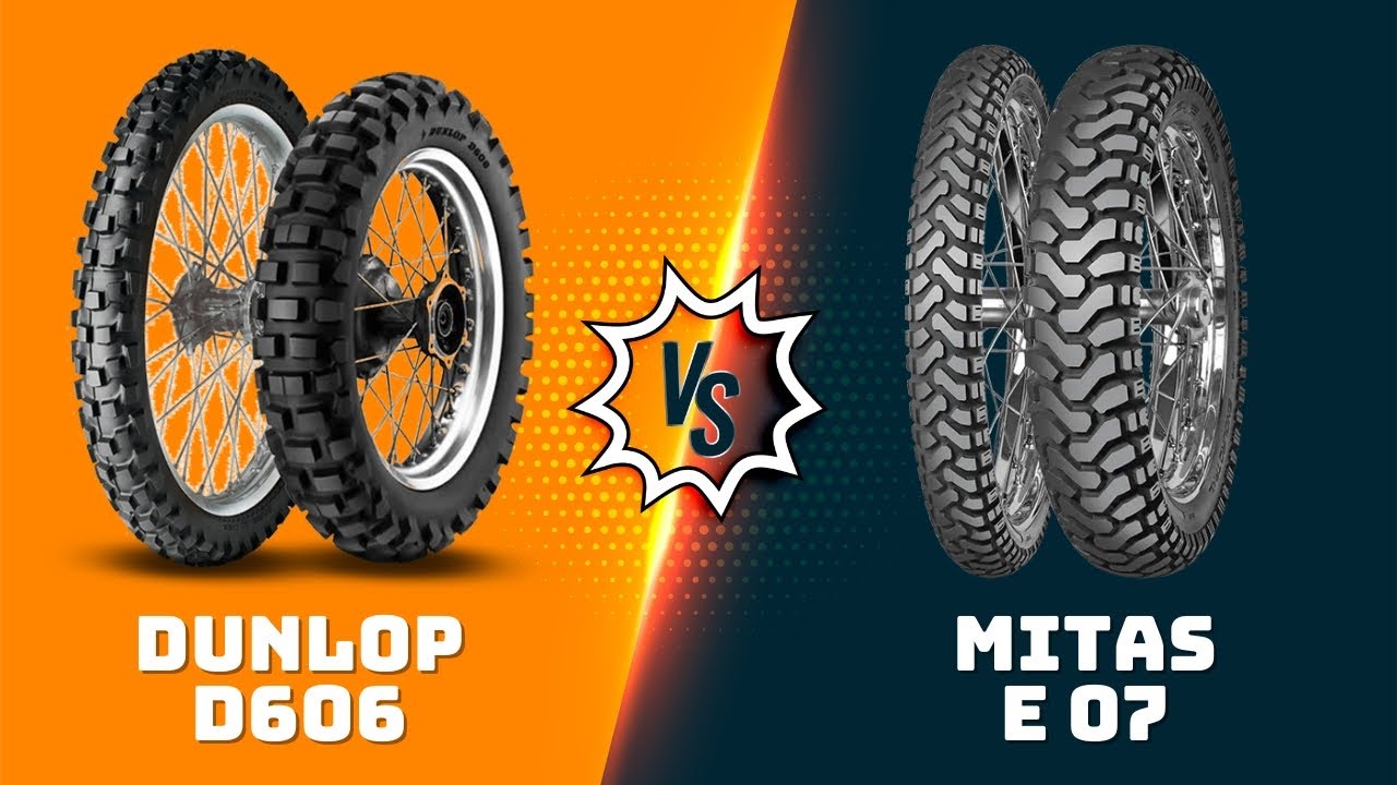WHO WINS? - Dunlop D606 vs Mitas E 07 - YouTube