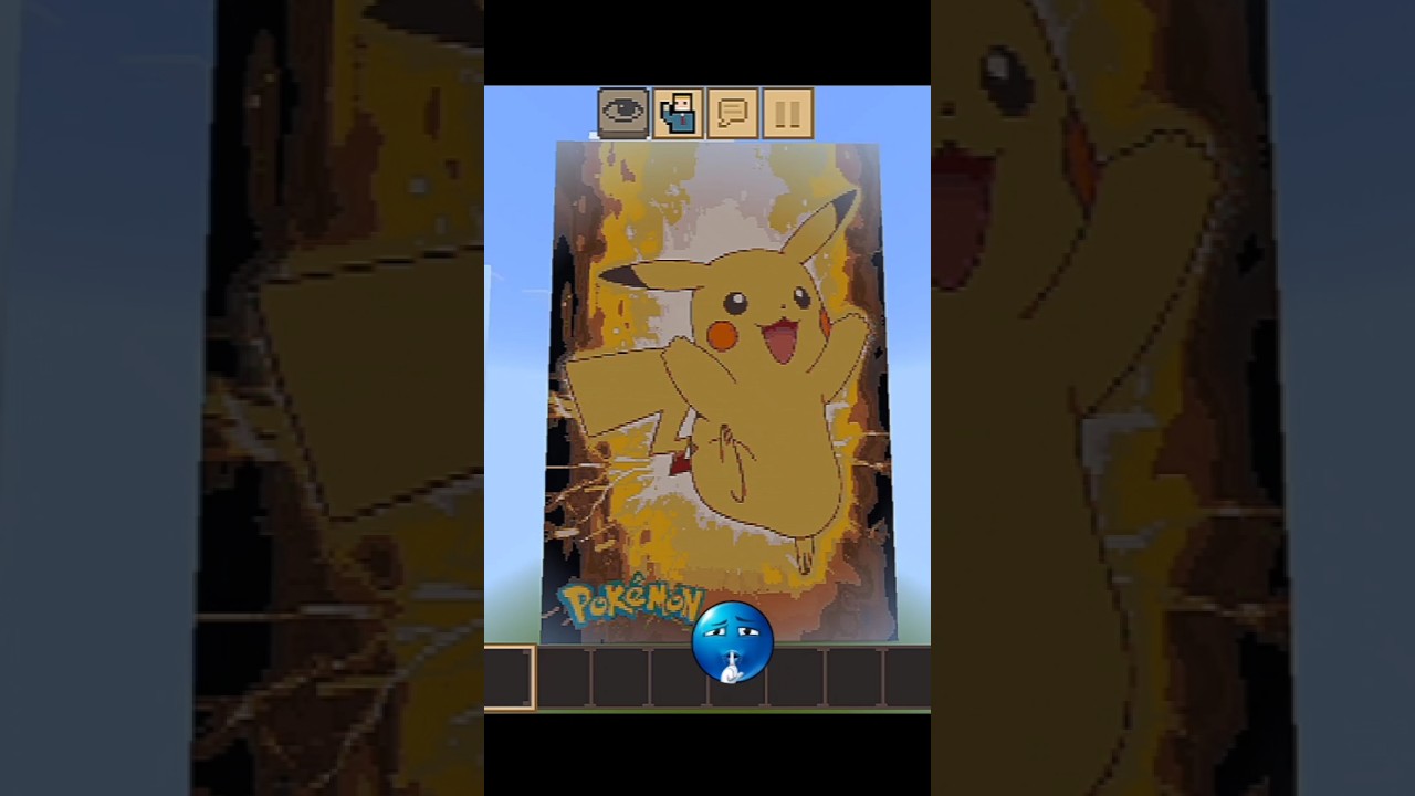 Pokemon Pikachu⚡unbelievable pixel art 🎨in Minecraft ! 