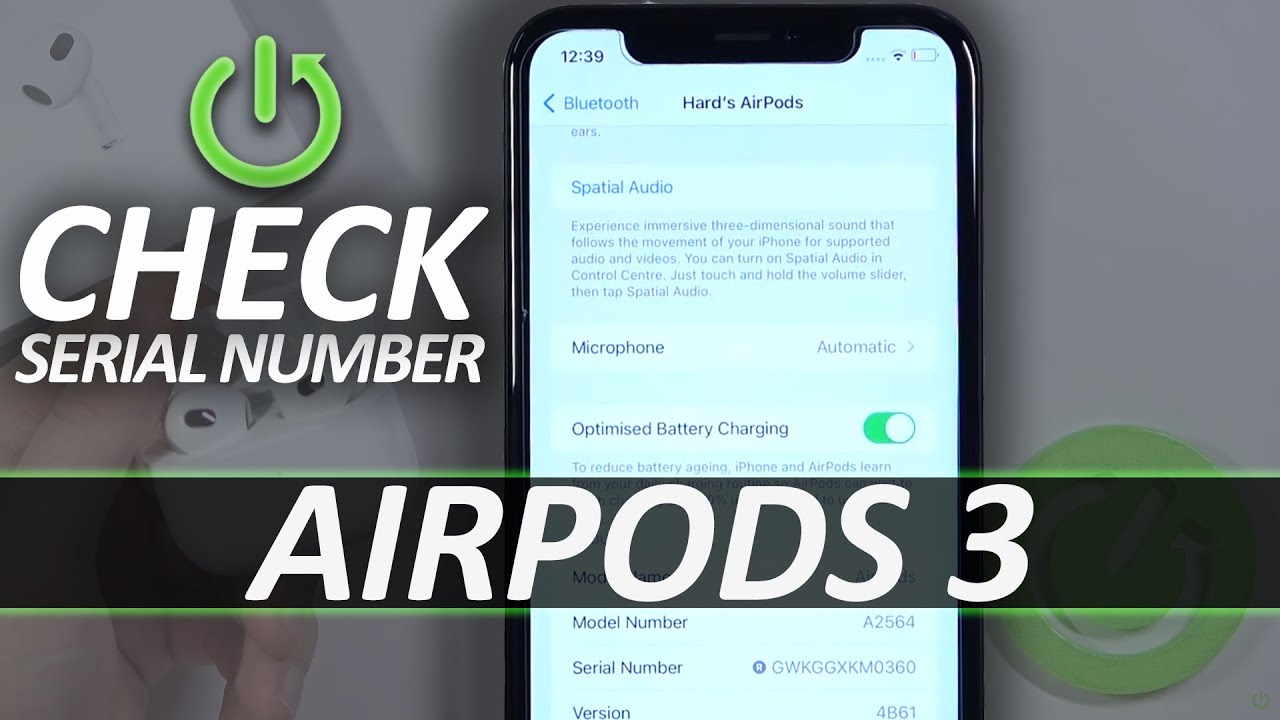 How To Check Serial Number Of Each Airpod - Airpods 3 Serial Numbers -  Youtube