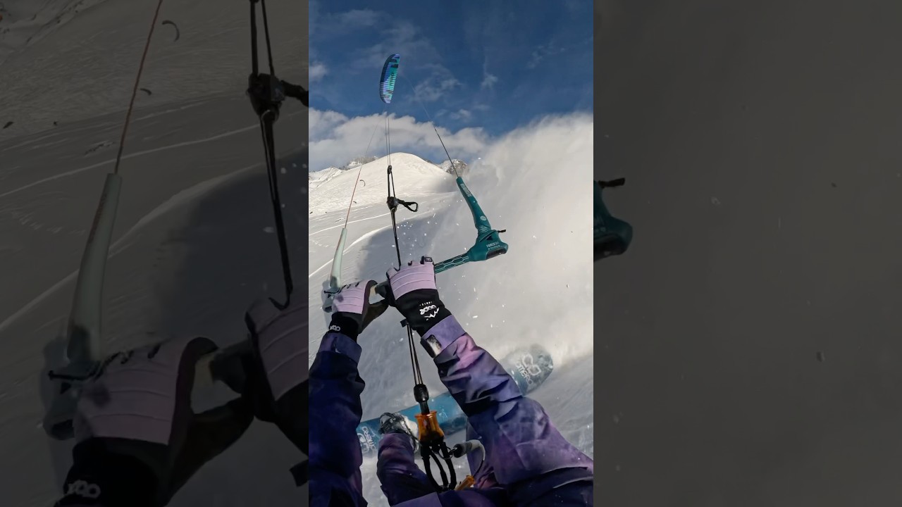 Powder snowkiting #powder #snowboarding #snowboard #snowkiting #kite #fly #flying #winter