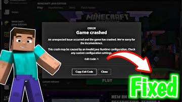 How To Fix Minecraft Exit Code 1 | Fix Game Crashed - Minecraft