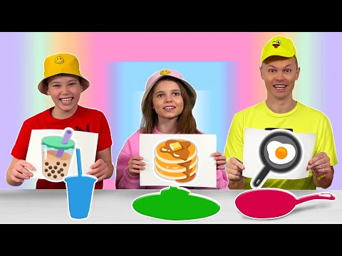 Видео: Emoji еда челлендж