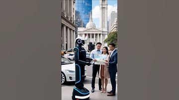 Elon Musk and Tesla Robot in Futuristic City  #humanoidrobot #futuretech #robotics #teslarobot