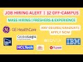 Top 12 Off-Campus Job Openings for Engineers &amp; Graduates (Freshers + Experienced)