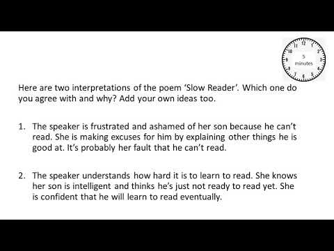 Lesson: Slow Reader