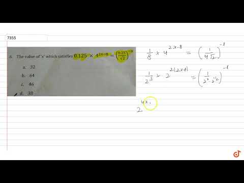 Video The value of `x` which satisfies `0.125... - youtube