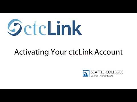 ctcLink Resources for Students: Activating your ctcLink Account