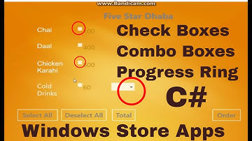 Check Box  | Combo Box  | Progress Ring in Windows Store App | C# | Visual Studio | 2017