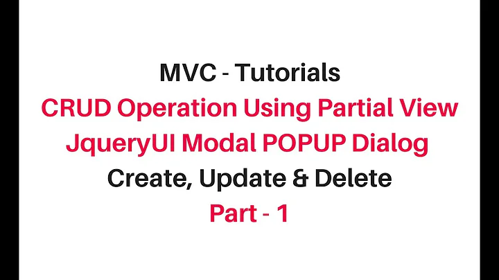 mvc crud operation using partial view with jquery in asp.net c#