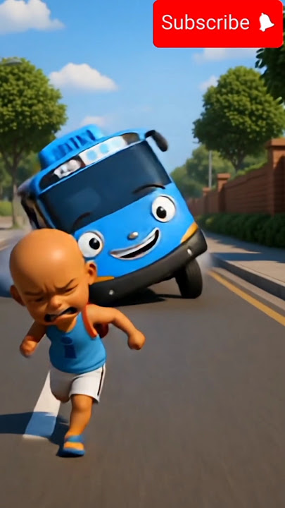 Ipin hampir ke tabrak bus Tayo #upinipin #trending #trendingshorts #tayo #bus