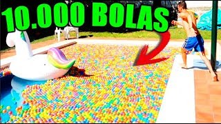 LLENAMOS UNA PISCINA DE 10 METROS CON 10.000 BOLAS! PISCINA DE BOLAS EN UNA PISCINA !! LLENAMOS UNA PISCINA DE 10 METROS CON 10.000 BOLAS! PISCINA DE BOLAS EN UNA PISCINA !!