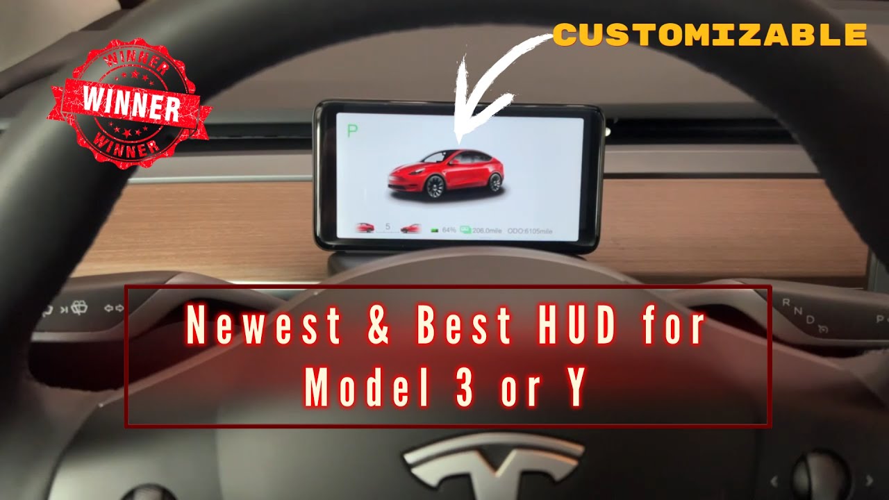Best HUD Display for Tesla #modely or #model3. Full Airflow! #Tlyard 