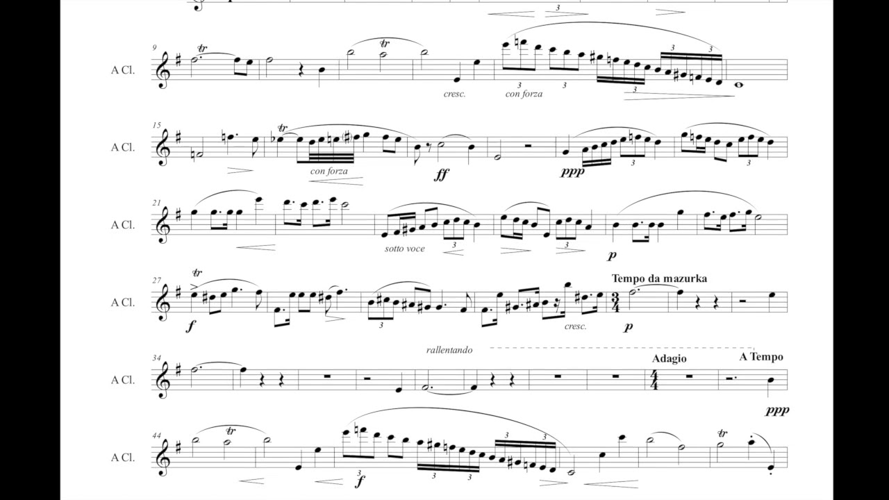 Chopin - Nocturne Posthume (arrangement pour clarinette et piano)