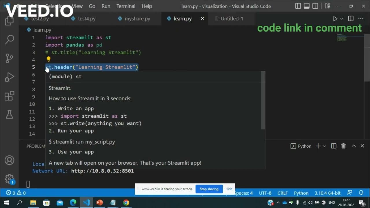 streamlit text input - YouTube