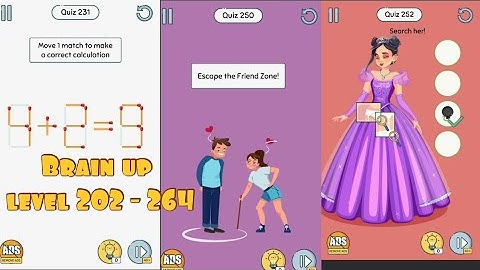 Brain Up Gameplay All Level 202 - 264 Walkthrough Part 3 || Solution