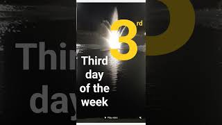 Today is the Third day of the week#bible # facts#daysoftheweek#third