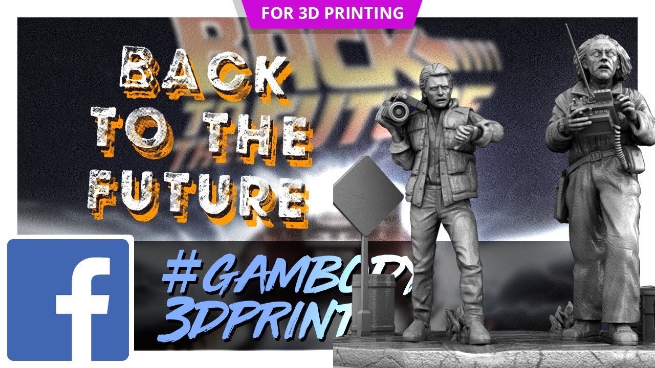 Back to the Future 3D Printing Models Kit | Presentation by Gambody