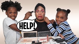 Twin Girls Try Makeup Challenge | Twin vs Twin
