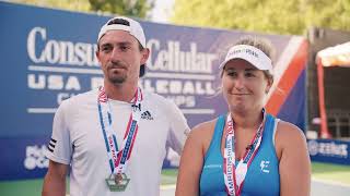 Newport Beach Interview with Julian Arnold & Lauren Stratman - Mixed Doubles Silver medalists