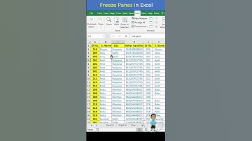 Freeze Panes in Excel #exceltips #exceltutorial #exceltricks #excel #msexcel #developer #shorts