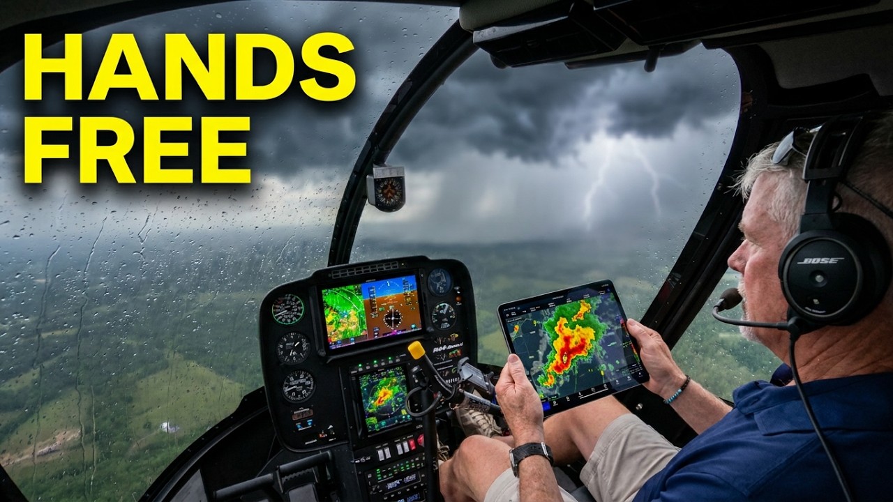 I Flew My Helicopter HANDS-FREE Around a Storm! (R44 Autopilot)