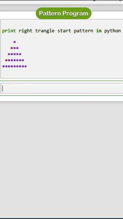 Pattern Program in Python * for loop in python * Pyramid Pattern in ...